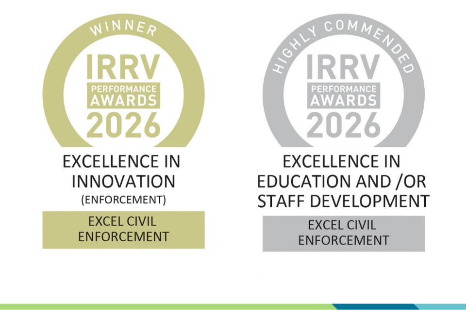 IRRV Excellence Awards Winner and Highly Commended logos