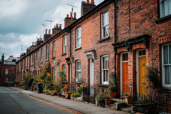 A row of terraced houses that might belong to a landlord who needs to gain possession and wants to apply under Section 42 to use a High Court Enforcement Officer